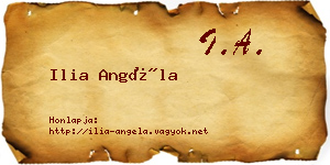 Ilia Angéla névjegykártya